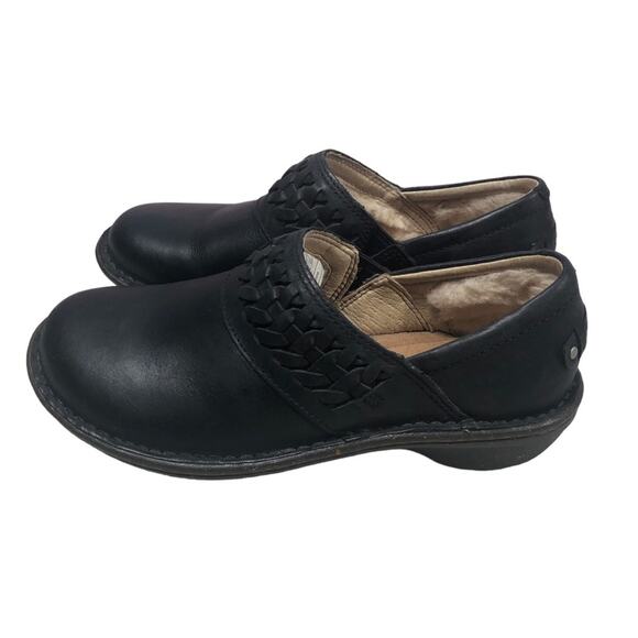 Ugg Anila black leather slip ons size 5 - Picture 3 of 7